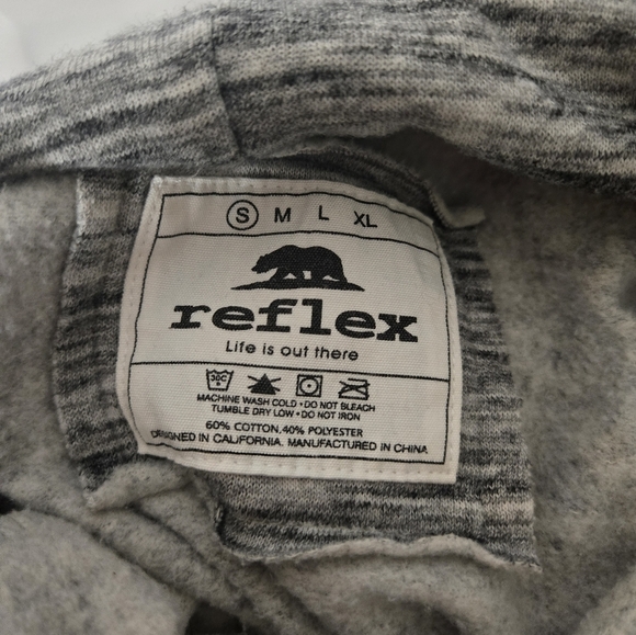 Reflex Love Hoodie Sz Small Gray Soft Pullover Fleece - Picture 4 of 4